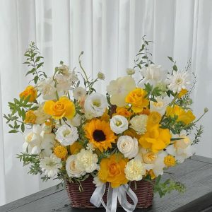 Giỏ hoa mimosa